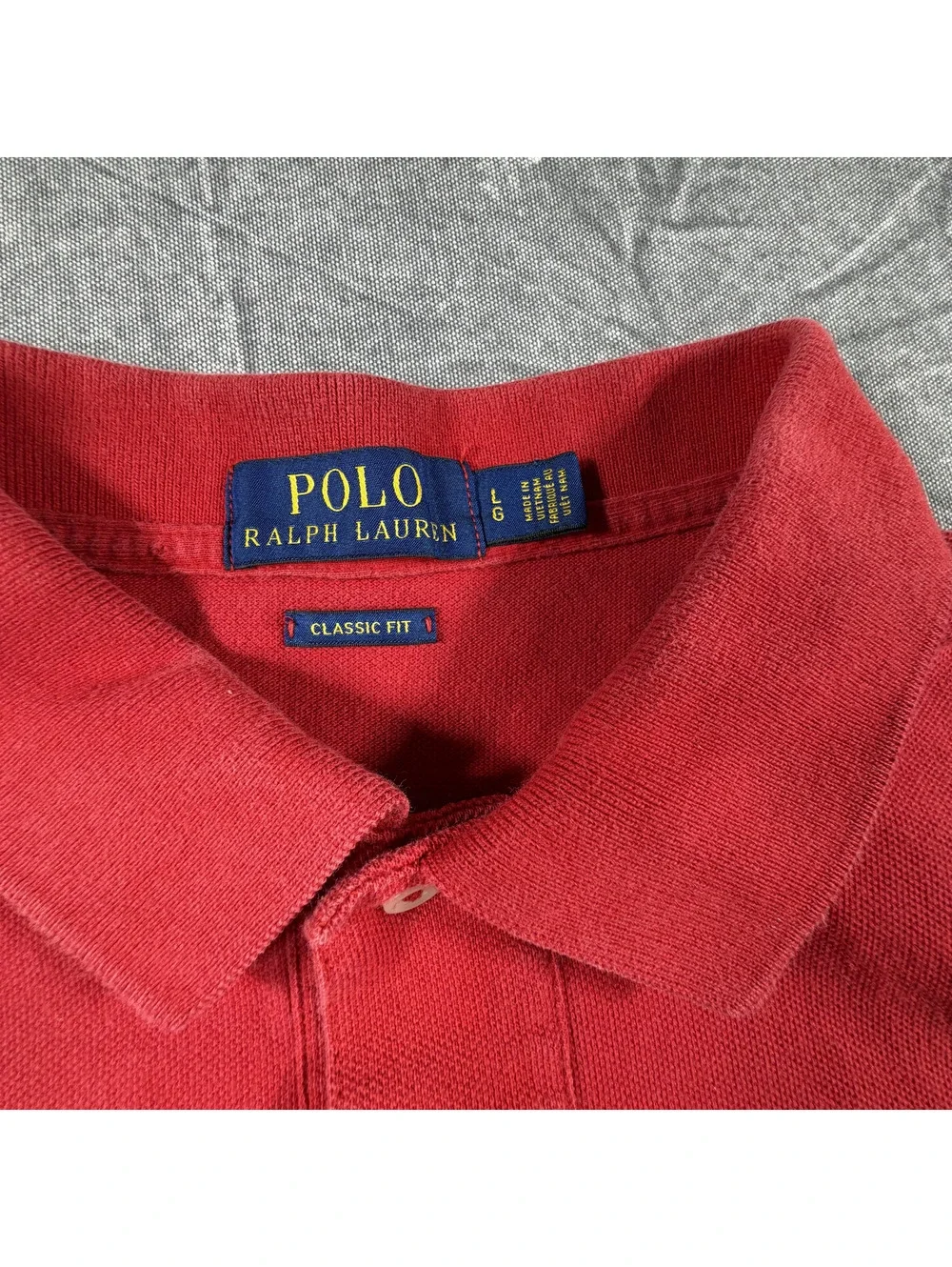 Polo Ralph Lauren Classic Fit Red Polo Shirt Size Large